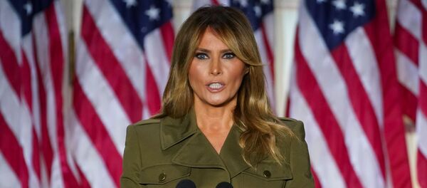 Меланья Трамп выступает с речью на республиканском съезде в розовом саду Белого дома. 25.08.20 - 俄羅斯衛星通訊社