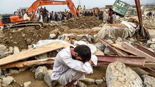  Поиск жертв наводнения в Афганистане - 俄罗斯卫星通讯社