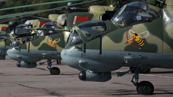  Вертолеты Ми-24 авиационной группы Военно-воздушных сил Белоруссии - 俄羅斯衛星通訊社