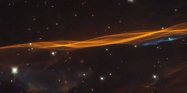 Участок взрывной волны от сверхновой звезды Лебедь, расположенной примерно в 2400 световых годах от нас - 俄羅斯衛星通訊社