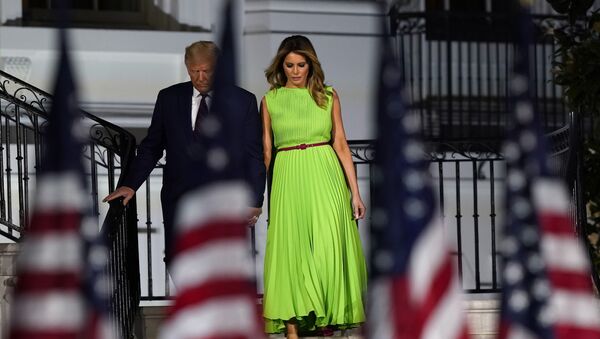 Мелания Трамп в неоновом платье - 俄罗斯卫星通讯社