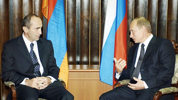 Президент РФ Владимир Путин провел рабочую встречу с президентом Армении Робертом Кочаряном - 俄羅斯衛星通訊社