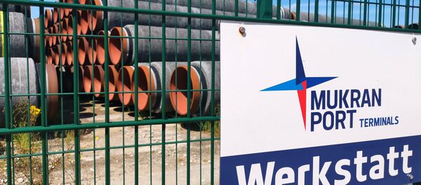 Трубы в немецком порту Мукран на острове Рюген - 俄罗斯卫星通讯社