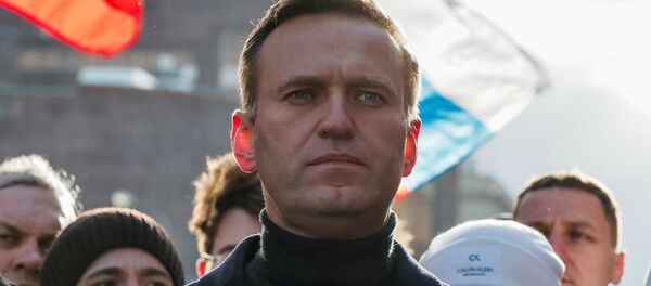 Блогер Алексей Навальный на посвященном убийству Бориса Немцова митинге против поправок в Конституцию Блогер Алексей Навальный на посвященном убийству Бориса Немцова митинге против поправок в Конституцию - 俄罗斯卫星通讯社