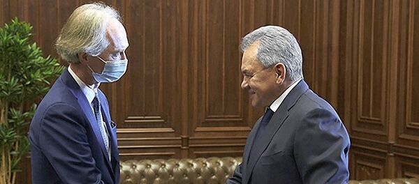 Сергей Шойгу и Гейр Педерсен Сергей Шойгу и Гейр Педерсен - 俄罗斯卫星通讯社