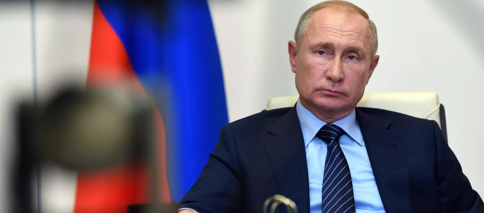  Президент РФ Владимир Путин проводит совещание по ситуации в г. Усолье-Сибирском - 俄羅斯衛星通訊社, 1920, 19.09.2020