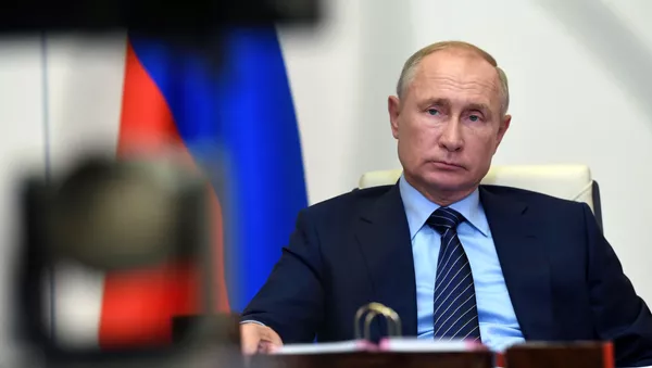  Президент РФ Владимир Путин проводит совещание по ситуации в г. Усолье-Сибирском - 俄羅斯衛星通訊社