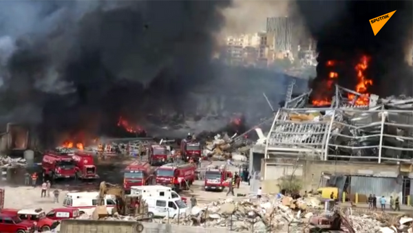 贝鲁特港发生火灾 - 俄罗斯卫星通讯社