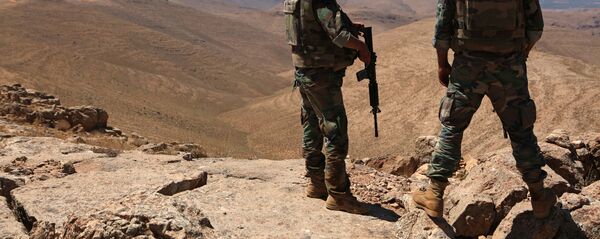 Солдаты ливанской армии на границе с Сирией  - 俄羅斯衛星通訊社