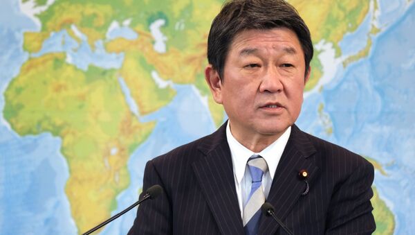 Министр иностранных дел Японии Тосимицу Мотэги - 俄羅斯衛星通訊社