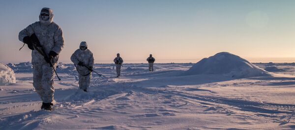 Учения спецназа Чеченской Республики в районе Северного полюса - 俄罗斯卫星通讯社