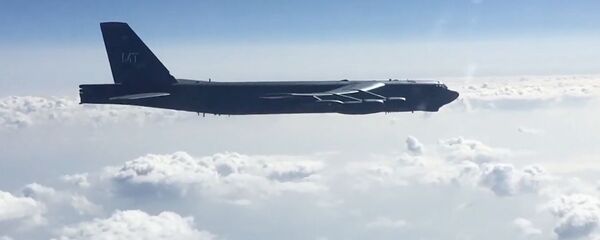 Перехват бомбардировщиков В-52Н ВВС США над акваторией Черного моря - 俄罗斯卫星通讯社