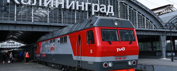 Поезд на вокзале Калининграда Поезд на вокзале Калининграда - 俄罗斯卫星通讯社