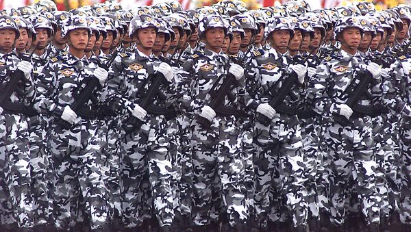 Китайские военные в зимней камуфлированной форме. - 俄羅斯衛星通訊社