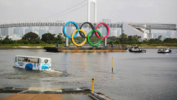 Олимпийские кольца в Токио  - 俄罗斯卫星通讯社