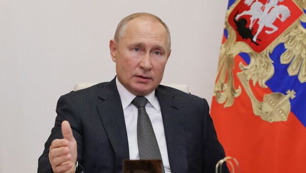 Президент РФ Владимир Путин в режиме видеоконференции проводит встречу с главами регионов РФ - 俄羅斯衛星通訊社