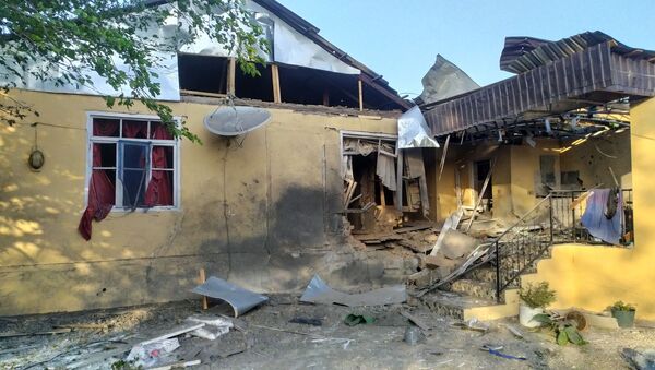 Разрушенный в результате обстрела жилой дом в Тертерском районе Азербайджана - 俄羅斯衛星通訊社