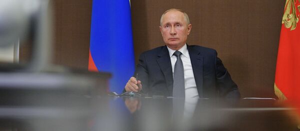 28 сентября 2020. Президент РФ Владимир Путин проводит в режиме видеоконференции расширенное заседание президиума Государственного совета  - 俄羅斯衛星通訊社