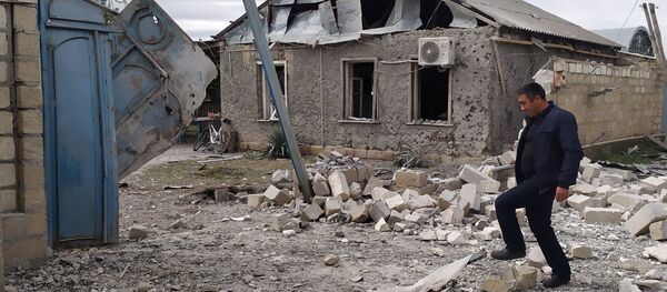 Разрушенный дом в Нагорном Карабахе Разрушенный дом в Нагорном Карабахе - 俄罗斯卫星通讯社