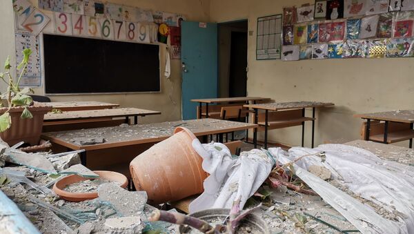 納卡衝突期間被炸毀的教室 - 俄羅斯衛星通訊社