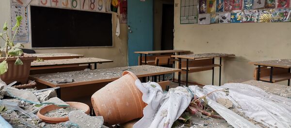 納卡衝突期間被炸毀的教室 - 俄羅斯衛星通訊社