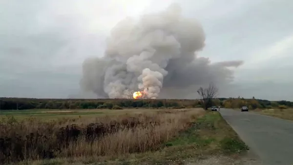 Взрывы на артиллерийском складе под Рязанью - 俄罗斯卫星通讯社