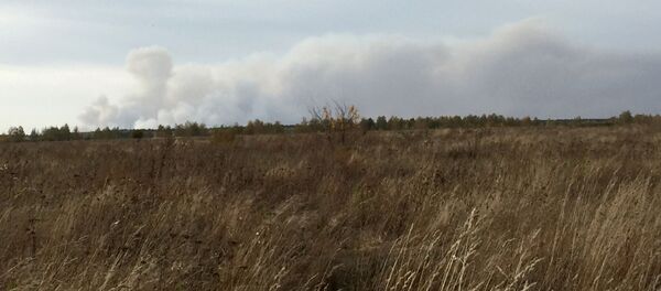 Дым с места взрывов на бывших военных складах в Рязанской области. - 俄罗斯卫星通讯社
