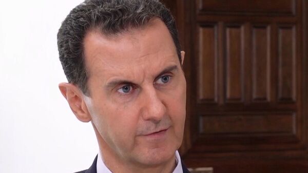 Президент Сирийской Арабской Республики Башар Асад во время интервью информационному агентству РИА Новости. - 俄羅斯衛星通訊社