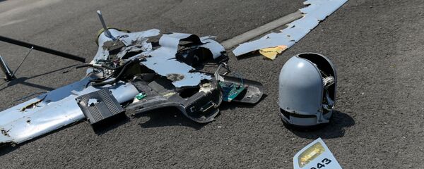 Обломки и захваченные азербайджанские беспилотники - 俄罗斯卫星通讯社