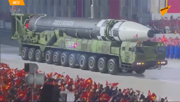 朝鲜在阅兵上展示新型弹道导弹 - 俄罗斯卫星通讯社