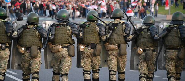 白俄内务部称在12日的抗议活动中拘留186人 - 俄罗斯卫星通讯社