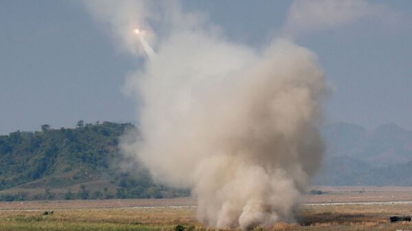 Запуск ракеты во время военных учений - 俄罗斯卫星通讯社