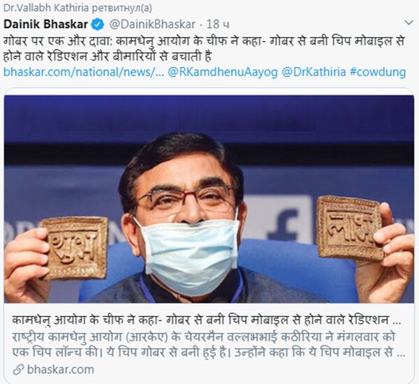 印度推出牛粪“芯片” - 俄罗斯卫星通讯社