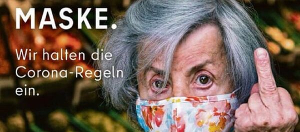 Berlin pulls ad giving the mask-less the finger - 俄羅斯衛星通訊社