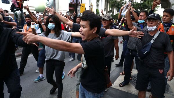 Участники протестов в Бангкоке, Таиланд - 俄羅斯衛星通訊社