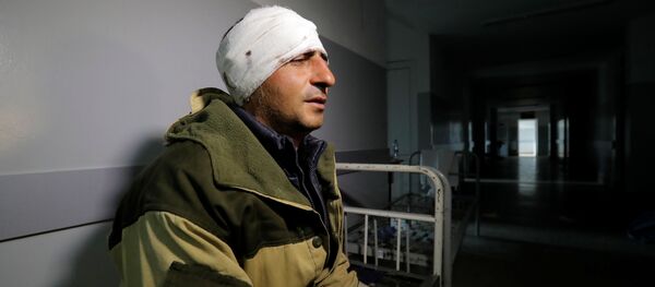 Раненный армянский военный в госпитале Мартакерта. Нагорный Карабах - 俄羅斯衛星通訊社