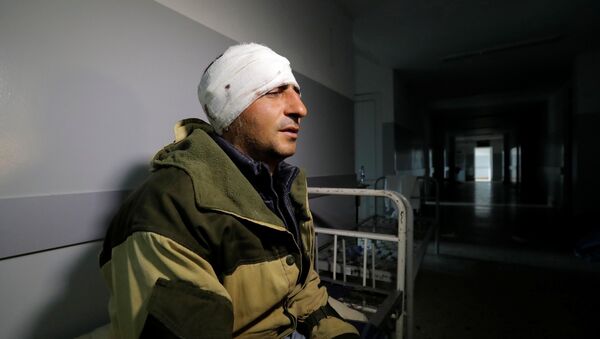Раненный армянский военный в госпитале Мартакерта. Нагорный Карабах - 俄罗斯卫星通讯社