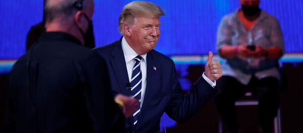 Президент США Дональд Трамп во время выступления в Майами - 俄罗斯卫星通讯社