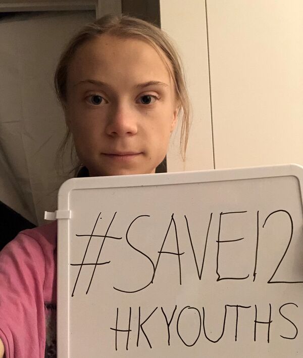 格蕾塔•桑伯格声援释放在内地被捕的12名香港逃犯的呼声 - 俄罗斯卫星通讯社