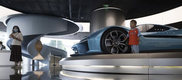 Китайский электрокар NIO в салоне Пекина - 俄罗斯卫星通讯社