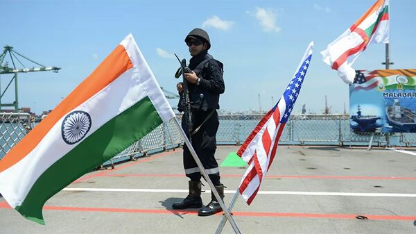 Военнослужащий Индии во время военных учений с США и Японией. Архивное фото - 俄罗斯卫星通讯社