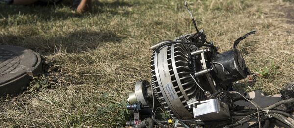 Фрагмент сбитого беспилотника в Степанакерте - 俄羅斯衛星通訊社