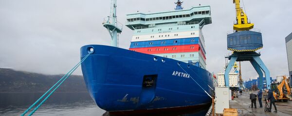 Прибытие атомного ледокола Арктика в Мурманск - 俄罗斯卫星通讯社