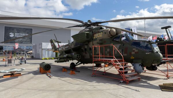 Транспортно-боевой вертолет Ми-35М на международном военно-техническом форуме Армия-2020 - 俄羅斯衛星通訊社