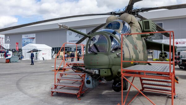 Транспортно-боевой вертолет Ми-35М на международном военно-техническом форуме Армия-2020 - 俄羅斯衛星通訊社