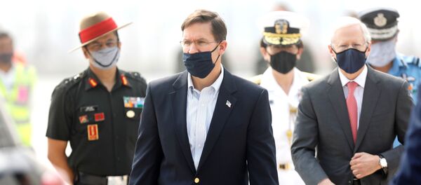 Прибытие министра обороны США Марка Эспера в Нью-Дели. 26 октября 2020 - 俄罗斯卫星通讯社