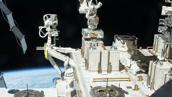 Японский экспериментальный модуль Кибо МКС, на поверхности которого с 2015 по 2018 год проводился эксперимент по выживаемости бактерий - 俄罗斯卫星通讯社