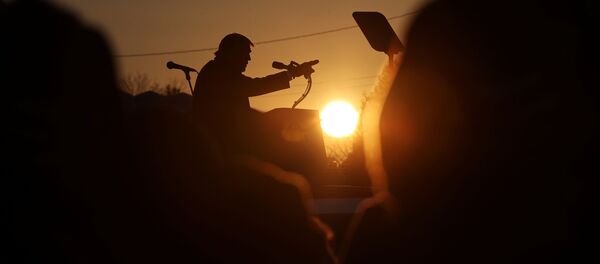 Президент США Дональд Трамп во время выступления в штате Висконсин - 俄罗斯卫星通讯社