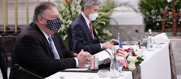Госсекретарь США Майк Помпео во время визита в Индонезию - 俄罗斯卫星通讯社