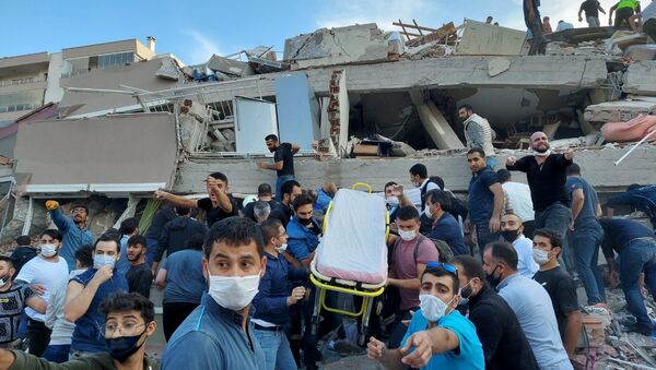Последствия землетрясения в Измире, Турция - 俄罗斯卫星通讯社